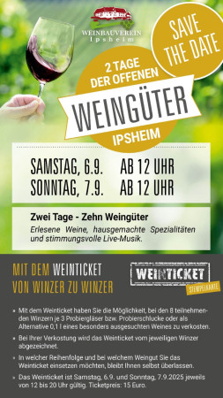 Samstag 06. u. Sonntag 07. September 2025: Tage der offenen Weingüter